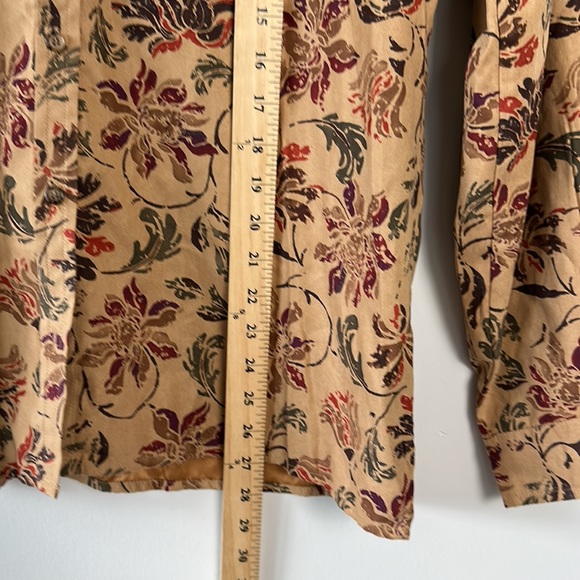 VTG White Stag Women’s Large Button Up Shirt Long Sleeve Brown Floral Print - Picture 4 of 5